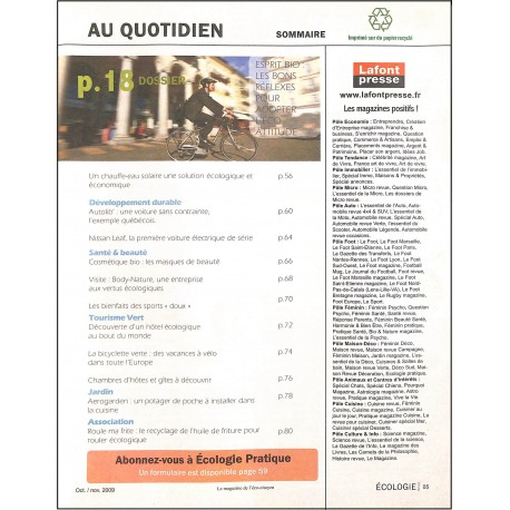 ÉCOLOGIE PRATIQUE |Premier Numéro