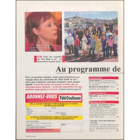 TÉLÉ COULISSES |Premier Numéro