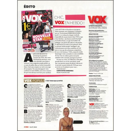 VOX |Premier Numéro