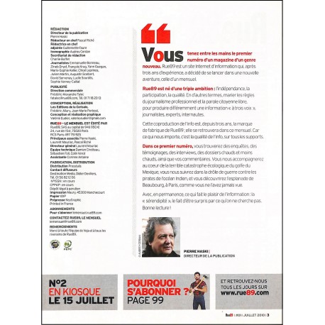 RUE 89 LE MENSUEL |Premier Numéro
