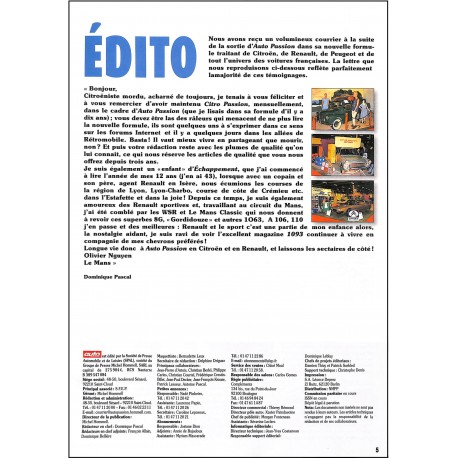 AUTO PASSION |Premier Numéro