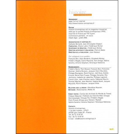 HISTOIRE D'ENTREPRISES |Premier Numéro