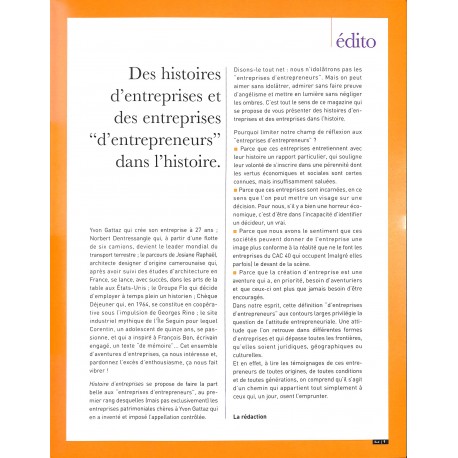 HISTOIRE D'ENTREPRISES |Premier Numéro