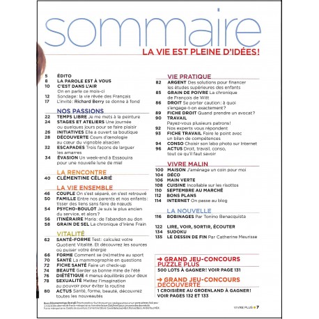 VIVRE PLUS |Premier Numéro