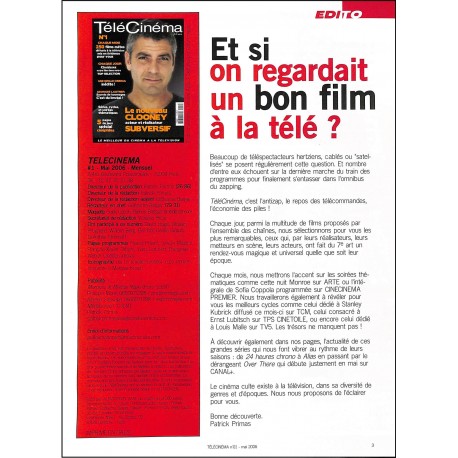 TÉLÉ CINÉMA |Premier Numéro