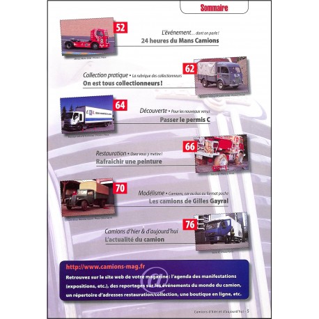 CAMIONS D'HIER ET D'AUJOURD'HUI |Premier Numéro