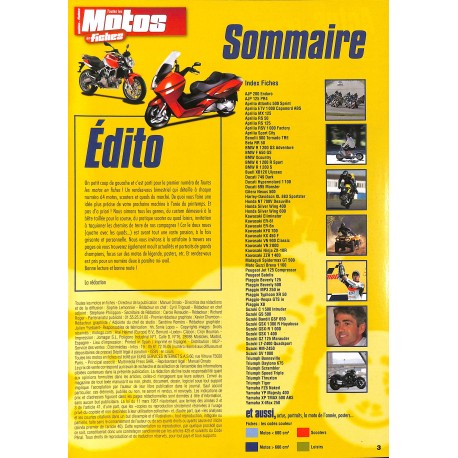 TOUTES LES MOTOS EN FICHES |Premier Numéro