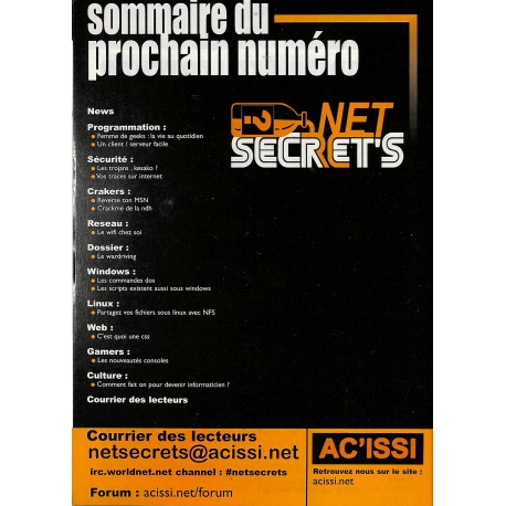 NET SECRET'S |Premier Numéro