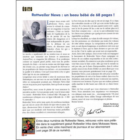 ROTTWEILER NEWS |Premier Numéro