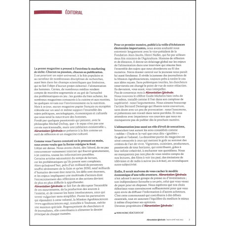 ALIMENTATION GÉNÉRALE |Premier Numéro