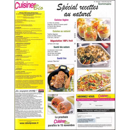 CUISINER BIO |Premier Numéro