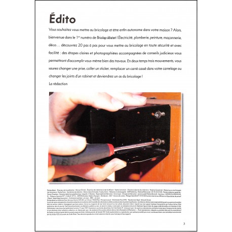 BRICOLAGE DÉBUTANT |Premier Numéro