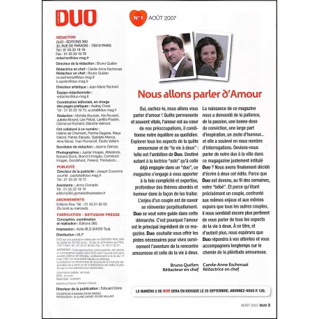 DUO |Premier Numéro