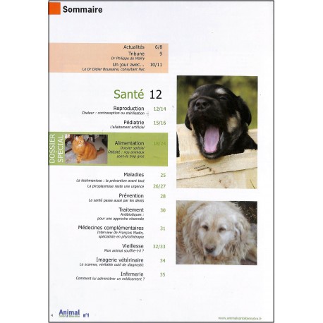 ANIMAL SANTÉ & BIEN-ÊTRE |Premier Numéro