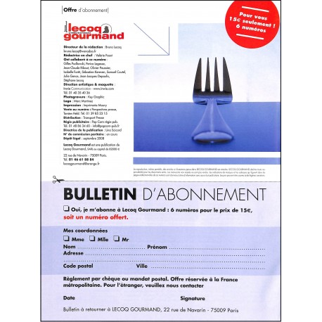 LECOQ GOURMAND |Premier Numéro