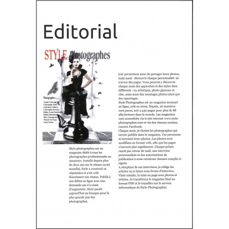 STYLE PHOTOGRAPHES |Premier Numéro