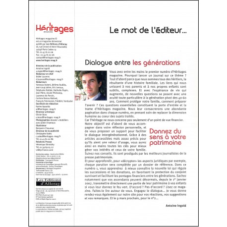 HÉRITAGES MAGAZINE |Premier Numéro