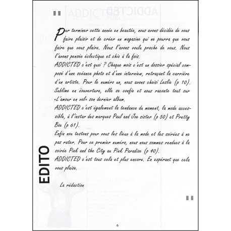 ADDICTED |Premier Numéro