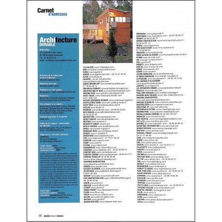 ARCHITECTURE DURABLE |Premier Numéro