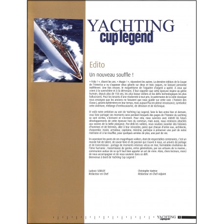 YACHTING CUP LEGEND |Premier Numéro