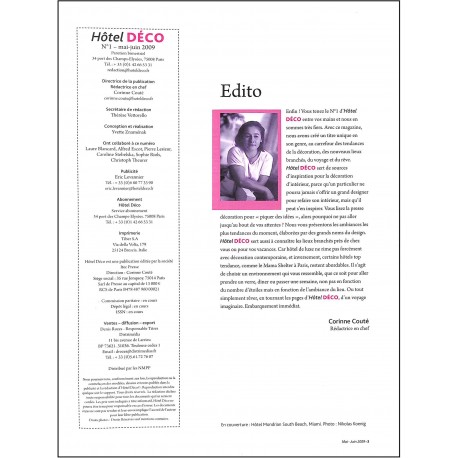 HÔTEL DÉCO |Premier Numéro