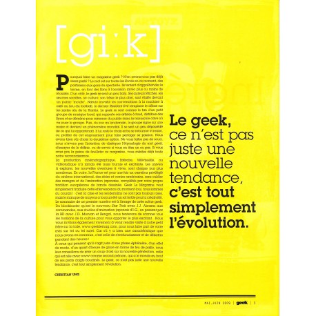geek |Premier Numéro