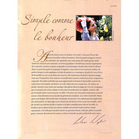 VIE À LA CAMPAGNE |Premier Numéro