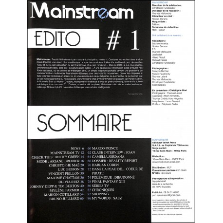 MAINSTREAM |Premier Numéro