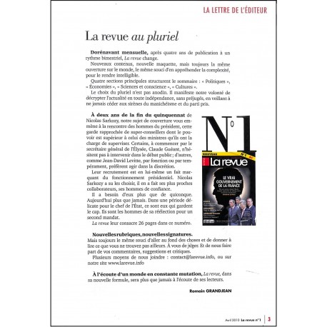 LA REVUE |Premier Numéro