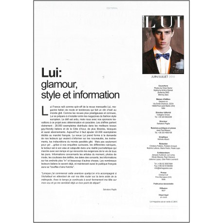 LUI MAGAZINE |Premier Numéro