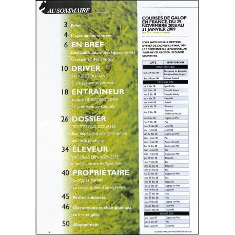 COURSES HIPPIQUES MAGAZINE |Premier Numéro