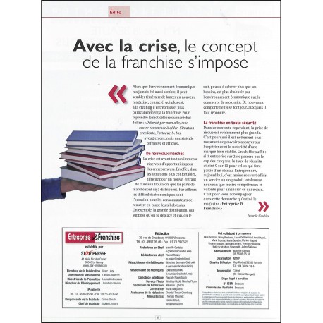 ENTREPRISE & FRANCHISE |Premier Numéro