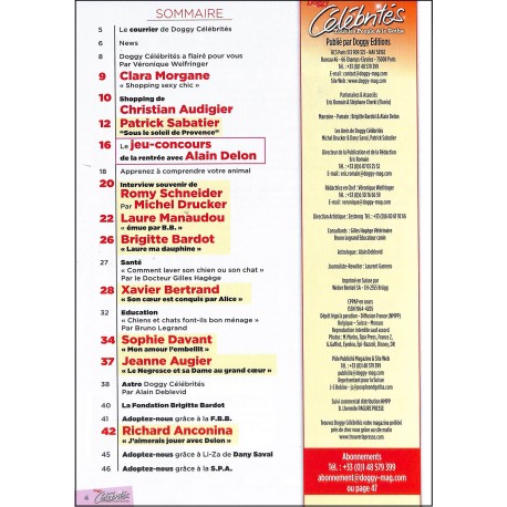 DOGGY CÉLÉBRITÉS |Premier Numéro