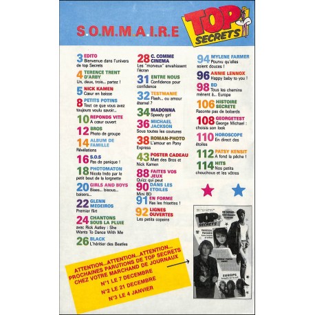 TOP secrets |Premier Numéro