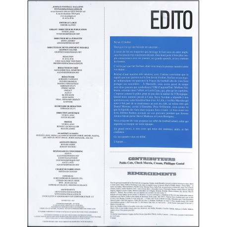 SURFACE FOOTBALL MAGAZINE |Premier Numéro