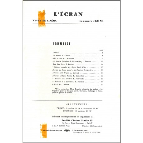 L'ECRAN |Premier Numéro