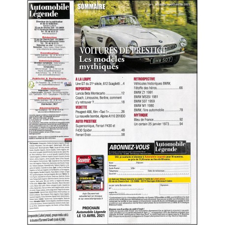AUTOMOBILE LÉGENDE |Premier Numéro