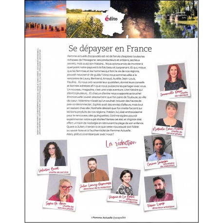 FEMME ACTUELLE ESCAPADES |Premier Numéro