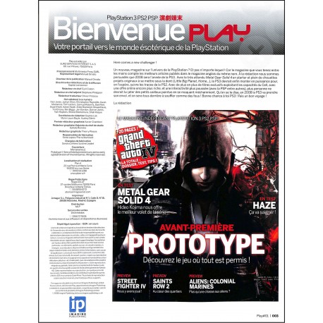 PLAY |Premier Numéro