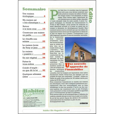HABITER BIO MAGAZINE |Premier Numéro