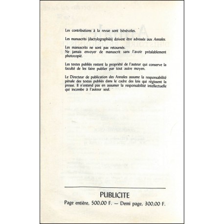 ANNALES D'HISTOIRE REVISIONNISTE |Premier Numéro