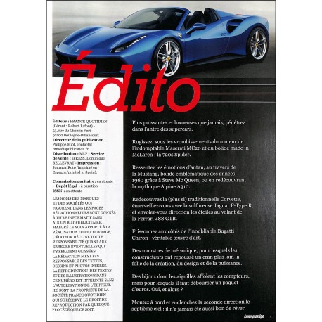 L'AUTO-PRESTIGE |Premier Numéro