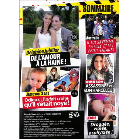 SCÈNES DE CRIMES |Premier Numéro