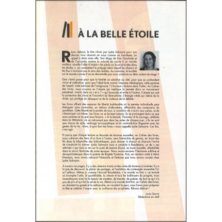 LE CAHIER DES LIVRES |Premier Numéro