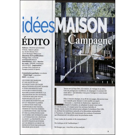 IDÉES MAISON CAMPAGNE |Premier Numéro