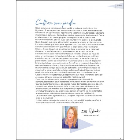 VIVRE AVEC LES PLANTES |Premier Numéro