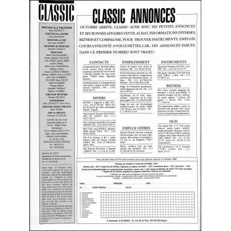 CLASSIC |Premier Numéro