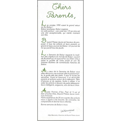 LA SEMAINE DE BABAR |Premier Numéro