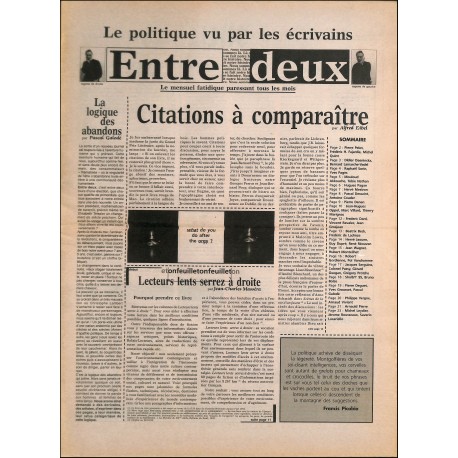 ENTRE DEUX |Premier Numéro