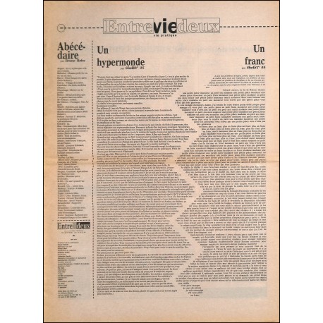 ENTRE DEUX |Premier Numéro